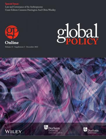 Special Issue: Law and Governance of the Anthropocene Special Issue: Law and Governance of the Anthropocene