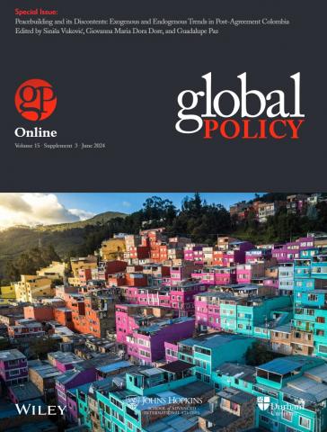 Special Issue - Peacebuilding and its Discontents: Exogenous and Endogenous Trends in Post‐Agreement Colombia Special Issue - Peacebuilding and its Discontents: Exogenous and Endogenous Trends in Post‐Agreement Colombia